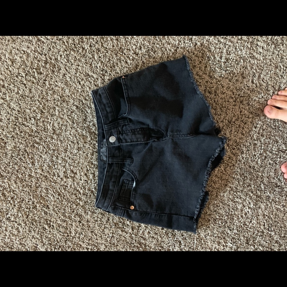 Black Jean shorts